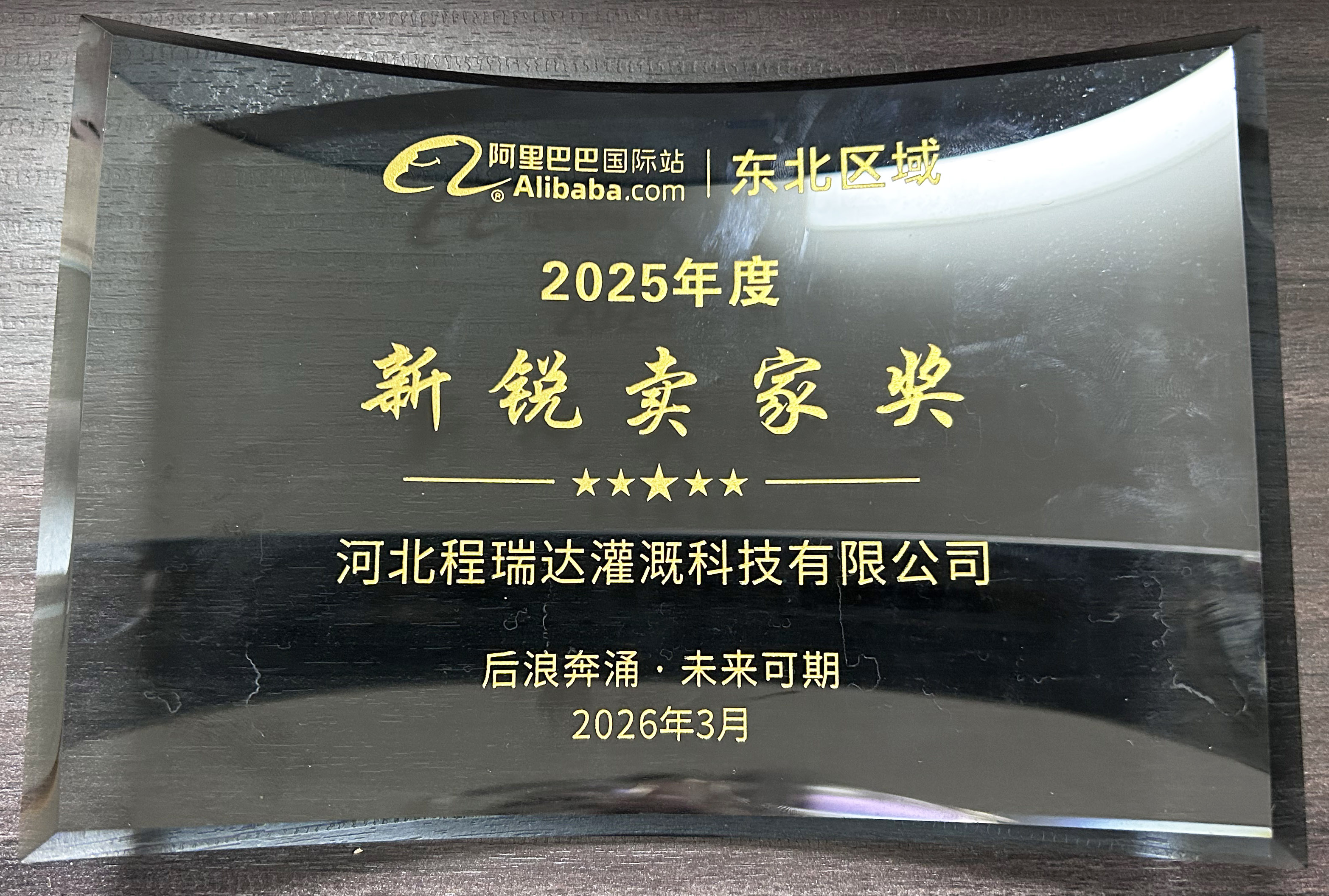 连云港程瑞达灌溉 | 荣获阿里国际站新锐卖家奖